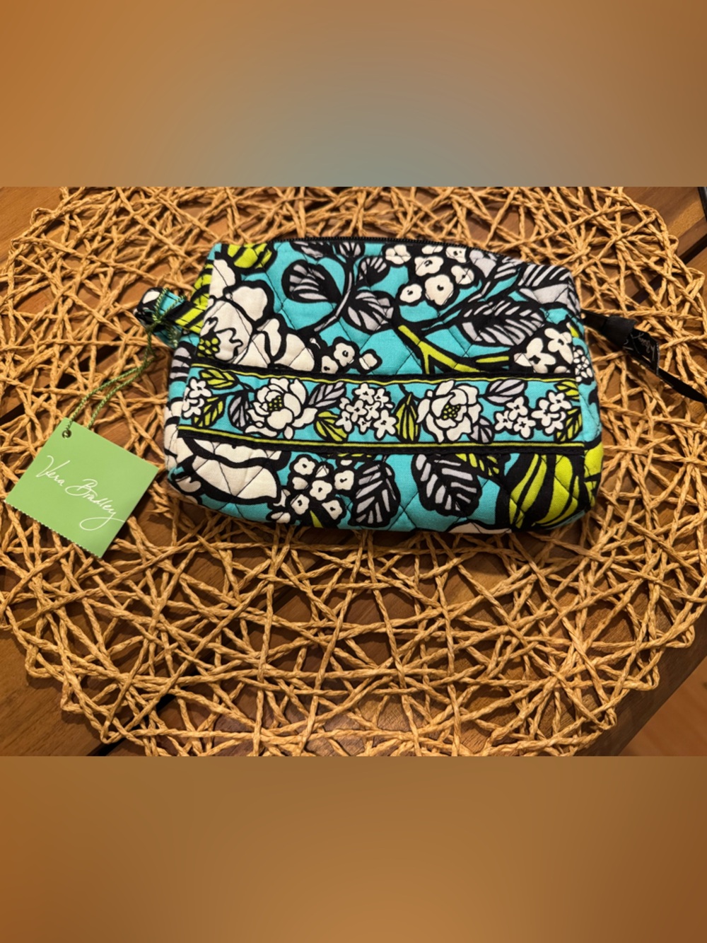 Vera Bradley Quilted Floral Small Cosmetic Pouch NWT